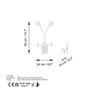 Wallity Giraffe-B Gancho de pared metálico Blanco